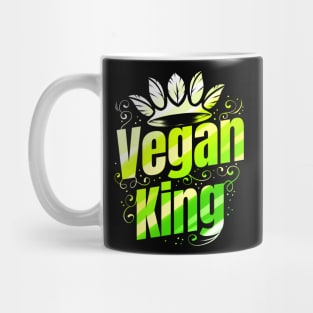 Vegan King With Leaves Crown - Go Vegan Mug